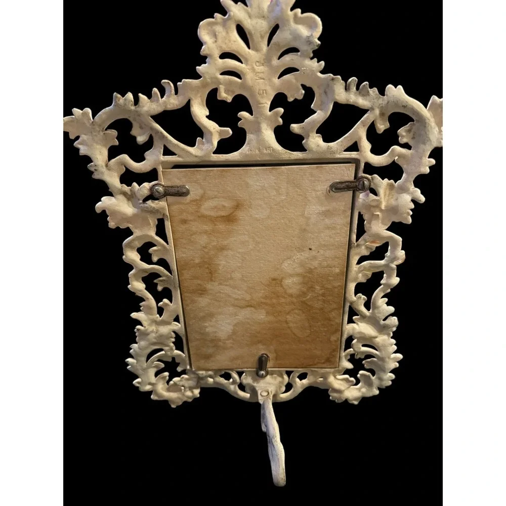 Antique Cast Iron Victorian Vanity Mirror 13